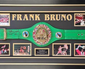 Signed WBC mini belt by Frank Bruno