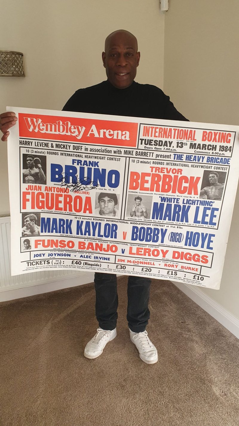 frank bruno juan figueroa actual fight poster 1