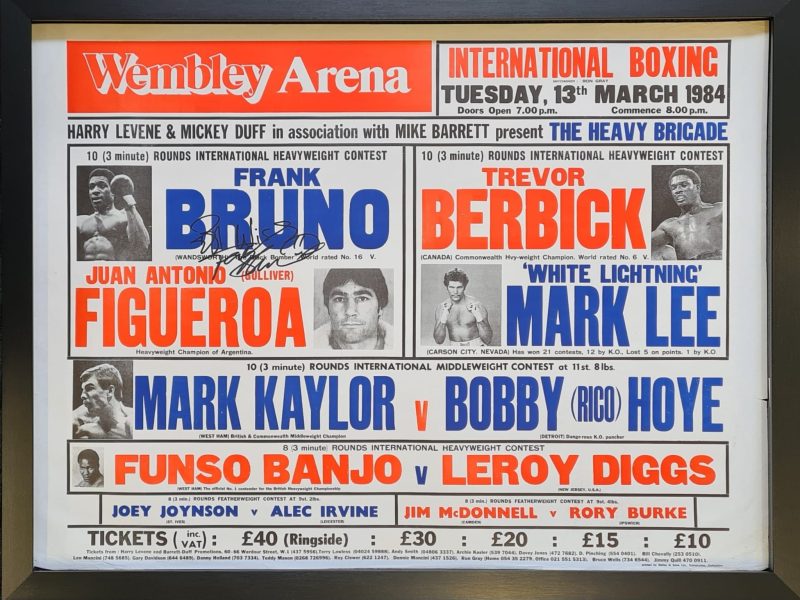 frank bruno juan figueroa actual fight poster 2